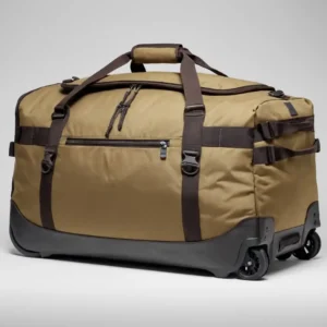 Expedition Wheeled Duffel Bag with large capacity, durable wheels, and multiple compartments, perfect for travel and adventures.