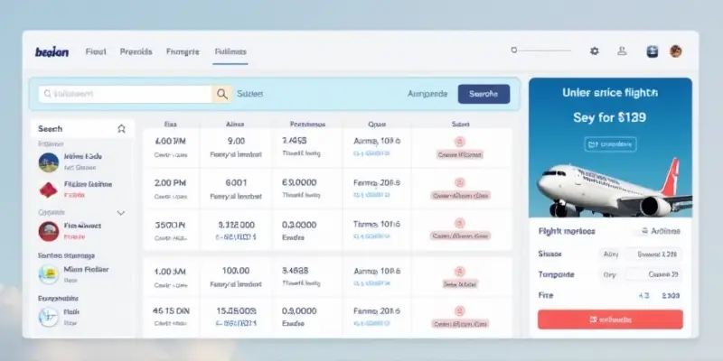 Screenshot of a flight comparison website showing price alerts and travel dates.